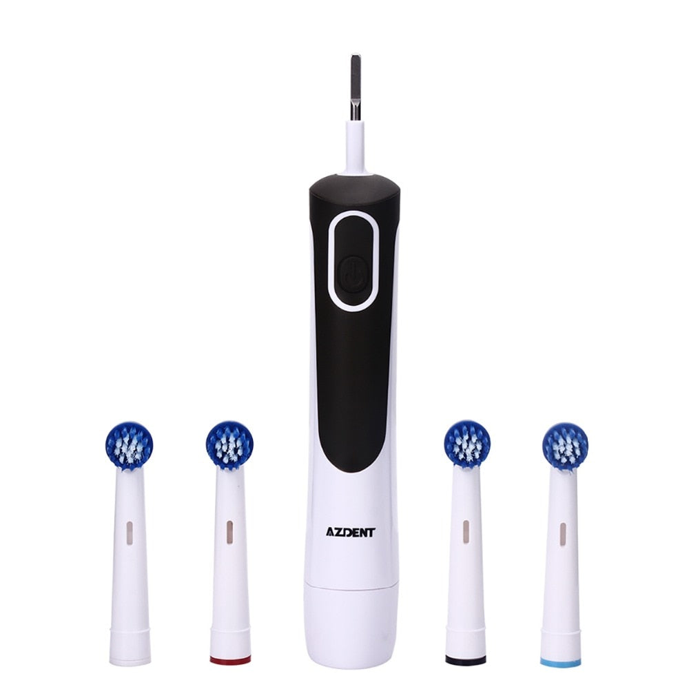 Pro Rotating Electric Toothbrush with 4 Replacement Heads