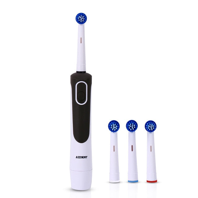 Pro Rotating Electric Toothbrush with 4 Replacement Heads