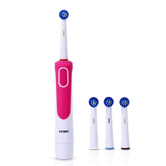 Pro Rotating Electric Toothbrush with 4 Replacement Heads